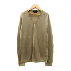 ジャーナルスタンダード JOURNAL STANDARD ニット カットソー 長袖 Vネック 無地 茶 ブラウン /SY21