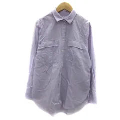 エーグル AIGLE シャツ ブラウス 長袖 無地 38 M 薄紫 ライトパープル /YS34