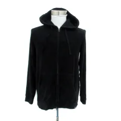 アズールバイマウジー AZUL by moussy ジャケット パーカー ダブルジップ パイル地 無地 L 黒 ブラック /HO4