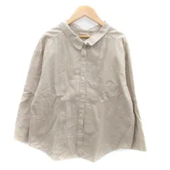 スローブ イエナ SLOBE IENA  カジュアルシャツ 長袖 無地 麻 リネン混 茶色 ブラウン /HO32