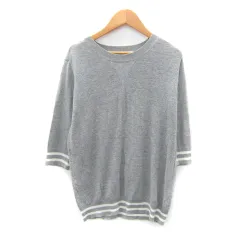 アズノウアズ ピンキー AS KNOW AS PINKY ニット カットソー 七分袖 ラウンドネック 無地 グレー /SY10