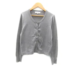 エムプルミエ M-Premier カーディガン ミドル丈 ラウンドネック 無地 38 M グレー /SY30