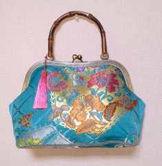 希少✨chimaki チマキ ハンドバッグ 総レース がま口 装飾 花柄 日本製