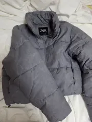 ZARA ザラ グレー ダウン アウター (M)