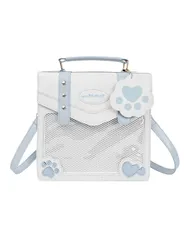 【在庫処分】猫脚柄 バッジ展示 可愛い レディース 推し活バッグ ハンド 2way ミニ トートバッグ ぬいぐるみ 痛バッグ 小さめ 日常も リュック ショルダー 推し活 痛バ [Maeau]