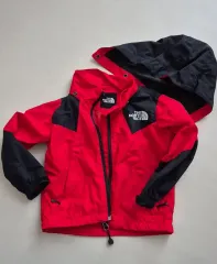 ザノースフェイス キッズ ウィンドブレーカー ジャケット レッド/ブラック