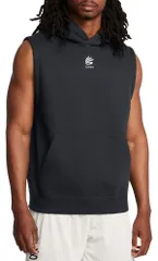 アンダーアーマー メンズ アウター パーカー・スウェット ノースリーブ Under Armour Mens Curry Splash Sleeveless Hoodie BlackWhite ホワイト