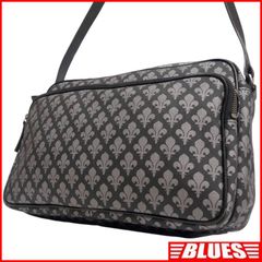 PATRICK COX パトリックコックス ショルダーバッグ 斜め掛け メンズ 銀 レディース 革 クロスボディバッグ 総柄 グレー ショルダーバッグ一覧←SEULB屋着古← NR4877