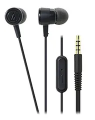【中古-非常に良い】 audio technica オーディオテクニカ スマートフォン用カナル型イヤホン ブラック ATH-CKL220iS BK