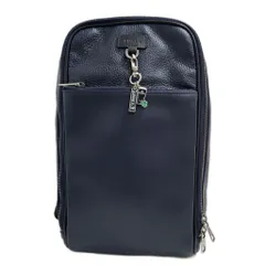 フルラ FURLA ボディバッグ 斜め掛けバッグ レザー 皮革 紺 ネイビー