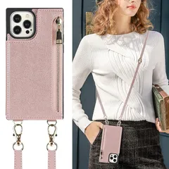 【新品】 iPhone14 Pro Max 6.7（2022）スマホ 携帯 用 ケース 肩掛け 首かけ 斜めがけ ショルダー ケース 肩掛けストラップ ファスナー iPhone14 Pro Max 手帳型 ケース iPhone14 Pro Max ケース  1