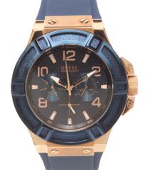 GUESS ネイビー 腕時計 クロノグラフ 100m防水 - メルカリ