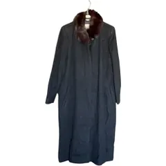  SWALLOW COAT（ツバメコート）コート アウター ロング ウール 秋冬 きれいめ 上品 ブラック黒 ファー付き レディース9AR【Z1799】