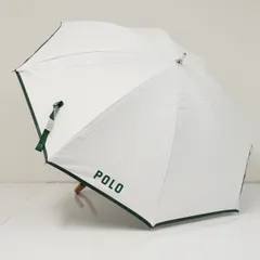 晴雨兼用日傘 POLO RALPH LAUREN ポロラルフローレン USED美品 ポロベア ホワイト×グリーン 一級遮光 50cm S3315