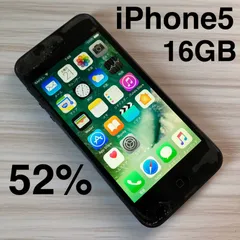 iPhone5 16GB BLACK バッテリー52% Softbank