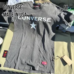 CONVERSE 90s USA製 Tシャツ M 墨黒 フェード シングルステッチ 両面