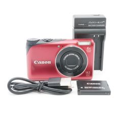 美品] Canon PowerShot A3400 IS レッド - メルカリ