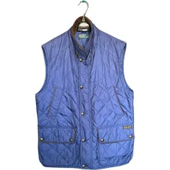  Polo by Ralph Lauren  ポロラルフローレン　ブラック 中綿ダウンベスト キルティング ブルー青 メンズM【Z1799】