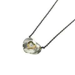 STAR JEWELRY(スタージュエリー) ネックレス美品  ミニクリアハート K18YG×シルバー×クリア