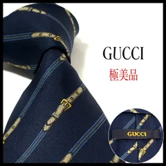 グッチ  ネクタイ  ブランド  ストライプ  ネイビー  紺  シルク100%  イタリア製  ビジネス  結婚式  極美品  GUCCI