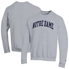 チャンピオン メンズ トップス Tシャツ スウェット フリース Mens Champion Heather Gray Notre Dame Fighting Irish Basic Arch Fleece Pullover Sweatshirt Ntd Gre