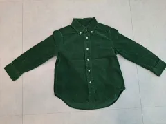 ポロラルフローレン キッズ コーデュロイ シャツ グリーン 4/4T