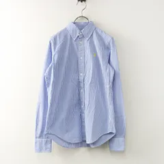 定番アイテム ラルフローレン RALPH LAURENｓぃｍ Fit ポニー刺繍 コットンボタンダウンシャツ 9 ブルーストライプ┃【2400014833843】