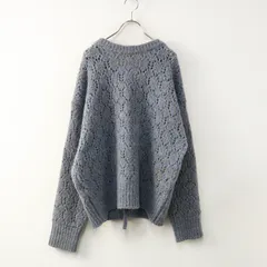 2025年製 スタジオクリップ studio CLIP 5ゲージダブルフロントブークレリボンニットカーディガン F｜ブルー【2400014841367】