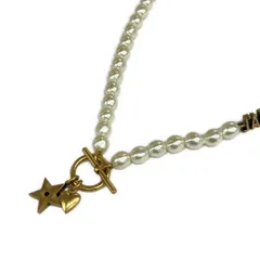 ディオール/クリスチャンディオール チョーカー美品  J'ADIOR(ジャディオール) ゴールド×アイボリー パール/スター(星)