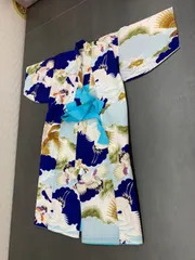 男の子　お祝い着　鶴模様