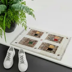 極上ロリバフ／手織りギャッベ 63×91cm【最高級ウール・生命の樹】玄関マット 本物 ペルシャのサムネイル