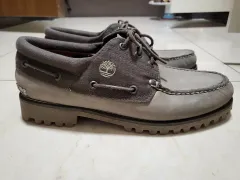 ティンバーランド 3アイ ローファー ボートシューズ オリーブ ヌバックレザー 270