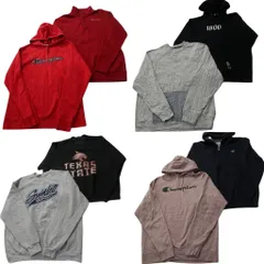 古着卸 まとめ売り チャンピオン Champion スウェット 8枚セット (メンズ XL ) フルジップ カレッジ風 ワンポイント 中古 古着 ND8720