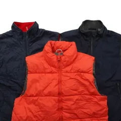 古着卸 まとめ売り ブランドMIX ヘビーベスト 3枚セット (メンズ M ) オールドネイビー リーボック チャップス 中古 古着 ND8929