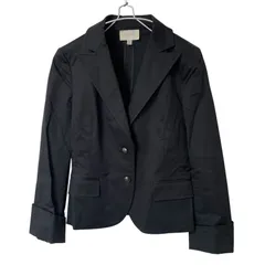 【美品】NATURAL BEAUTY ナチュラルビューティー テーラードジャケット ブラック サイズM【Z1768】