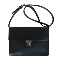 agnes b. アニエスベー VOYAGE ボヤージュ レザー ショルダー バッグ ブラック系【中古】