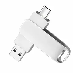 16GB USBメモリ USB2.0 Type-C/USB-A 2in1 360°回転式 iPhone17/16/15対応 iPad MacBook Windows Mac対応 容量不足解消 フラッシュドライブ