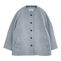 Vent d'ouest par Le Minor INOBUN別注 リバティ ノーカラー ショートコート サイズ38 コート ブルーグレー レディース ルミノア【中古】6-0207T♪のサムネイル