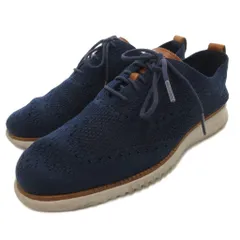 コールハーン COLE HAAN ZEROGRAND スニーカー 8 25.5cm シューズ ローカット ニット 紺 ネイビー C27569 /AE