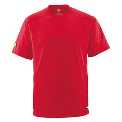 デサント DESCENTE 丸首Tシャツ 野球 ソフトベースボールTシャツ (DB200-RED)、ﾚｯﾄﾞ