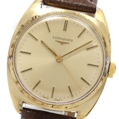 招*猫様 LONGINES スイス製 手巻き時計 ゴールド 角型 3針 日付有り