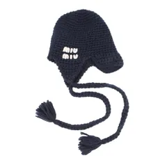 ミュウミュウ ニット帽 トラッパーハット ヴァージンウール 5HC385 Miu Miu 帽子