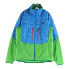 PATAGONIA (パタゴニア) 12AW ナノパフハイブリッド ダブルポケット ジップアップ フリース切替 ジャケット ブルー/グリーン 83320FA12