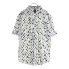 HUGO BOSS (ヒューゴボス) カジュアルスリムフィットシャツ 総柄 半袖シャツ ホワイトのサムネイル