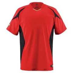 デサント DESCENTE ベースボールシャツ 野球 ソフトベースボールTシャツ (DB116-RED)、ﾚｯﾄﾞ