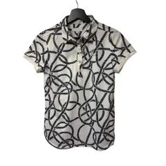 C425 Callaway キャロウェイ ゴルフウェア レディース ポロシャツ Lサイズ ホワイト × ネイビー