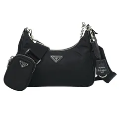 本物 プラダ PRADA Re-Edition 2005 2WAY ショルダーバッグ ハンドバッグ ポシェット ナイロン ブラック バッグ 中古・