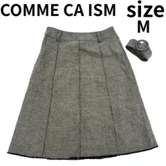 COMME CA ISMウール調 フレアスカート 共布ベルト付きのサムネイル