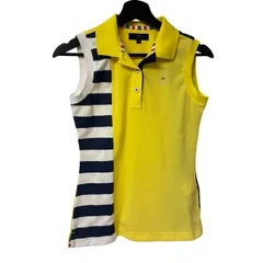 C425 Callaway キャロウェイ ゴルフウェア ノースリーブ ポロシャツ クマ刺繍 イエロー M