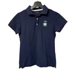 C425 Callaway キャロウェイ ゴルフウェア 半袖ポロシャツ 紺 S アロハ刺繍